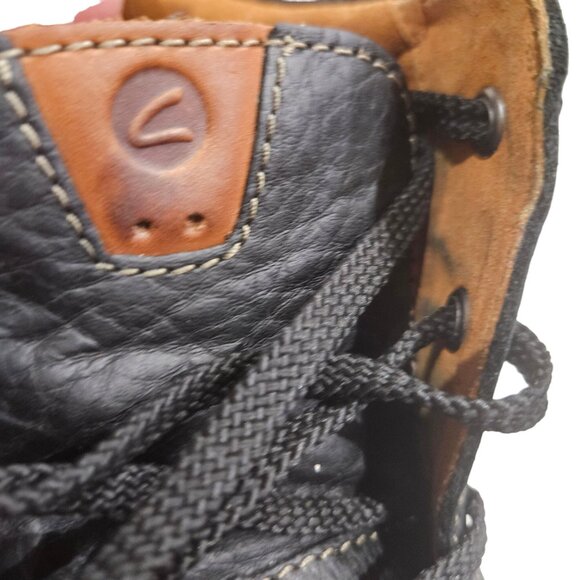 Clarks Men's Black Leather Chukka Boots Size 12 M - Picture 4 of 4